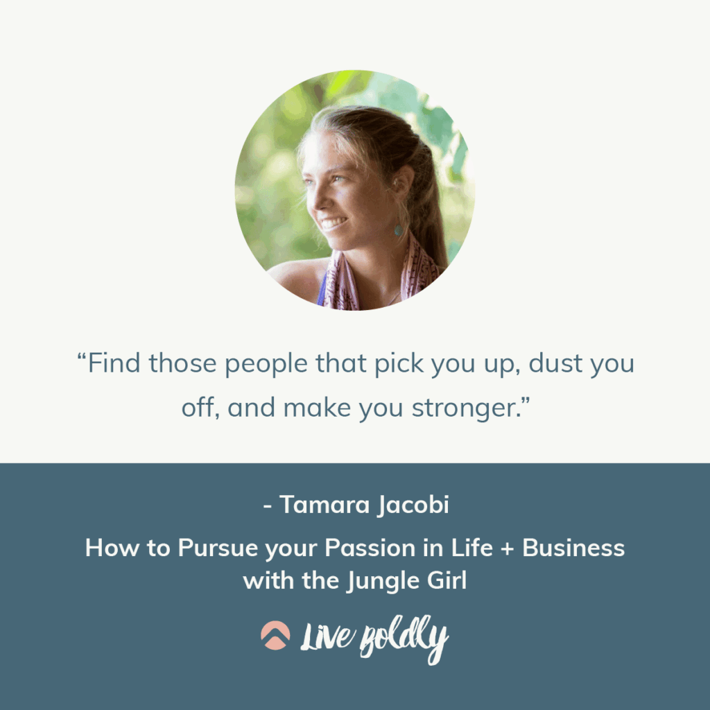 How to Pursue Your Passion in Life and Business with Tamara Jacobi. Live Boldly Podcast with Sara Schulting-Kranz.