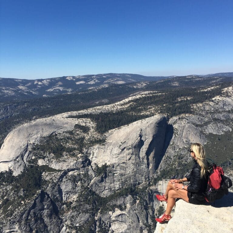 Sara in the mountains