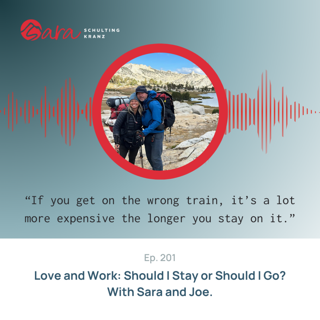 Love and Work: Should I Stay or Should I Go? | Live Boldly with Sara Podcast | Episode 201 | Sara Schulting Kranz